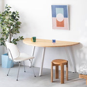 THE TABLE / 半円 × パイン × White Steel