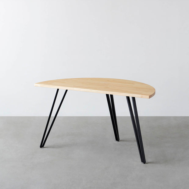 THE TABLE / 半円 × パイン × Black Steel