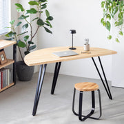 THE TABLE / 半円 × パイン × Black Steel