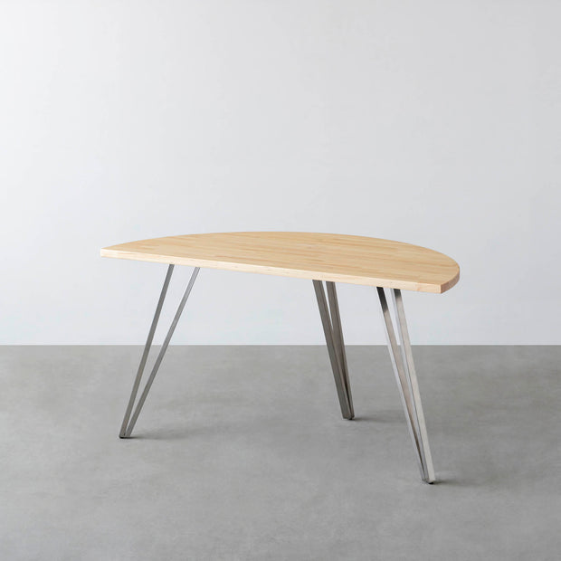 THE TABLE / 半円 × パイン × Stainless