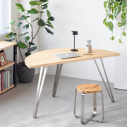 THE TABLE / 半円 × パイン × Stainless
