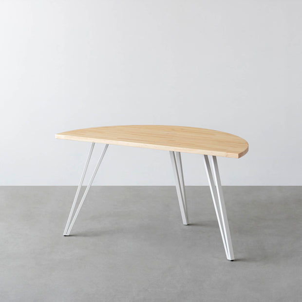 THE TABLE / 半円 × パイン × White Steel