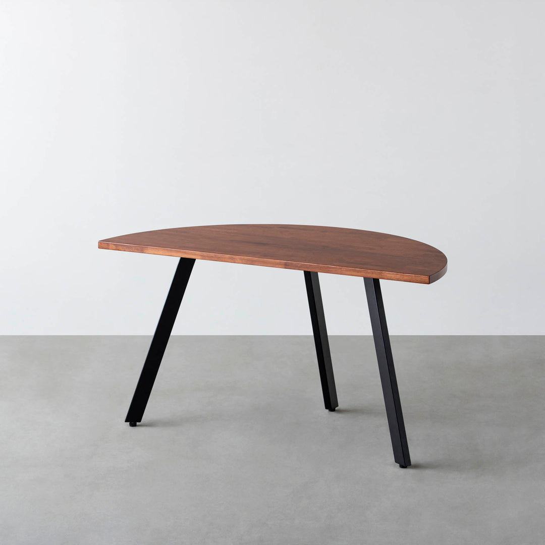 THE TABLE / 半円 × ラバーウッド × Black Steel – KANADEMONO