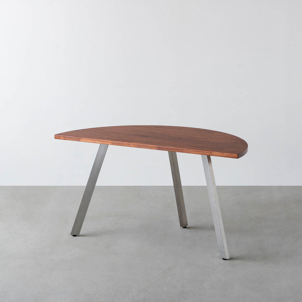 THE TABLE / 半円 × ラバーウッド × Stainless