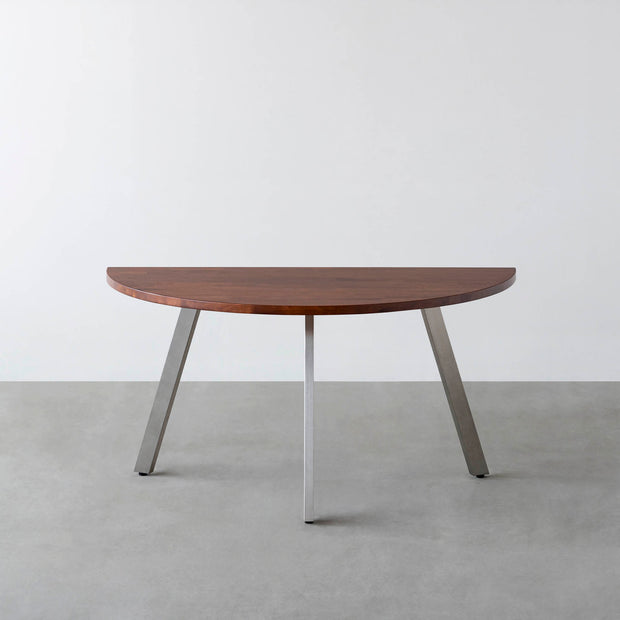 THE TABLE / 半円 × ラバーウッド × Stainless