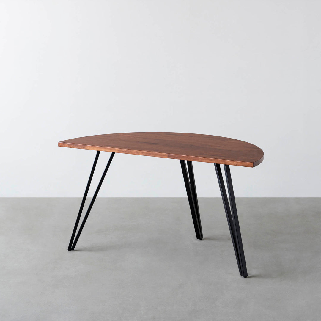 THE TABLE / 半円 × ラバーウッド × Black Steel – KANADEMONO