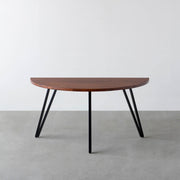 THE TABLE / 半円 × ラバーウッド × Black Steel