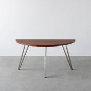 THE TABLE / 半円 × ラバーウッド × Stainless
