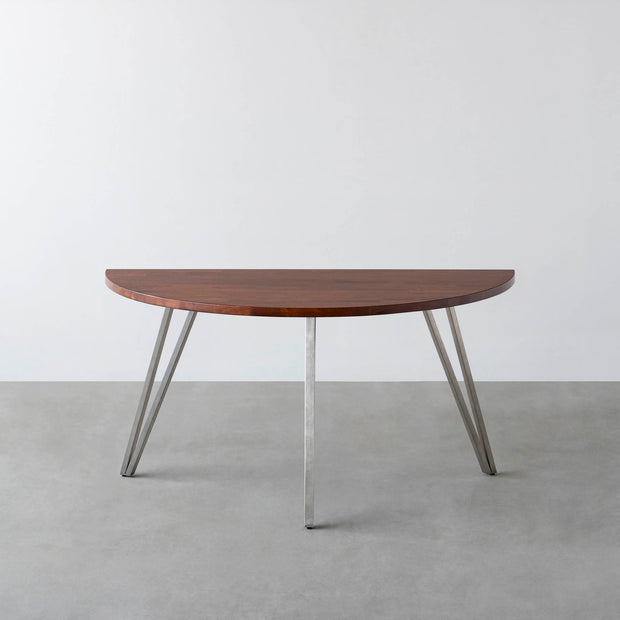THE TABLE / 半円 × ラバーウッド × Stainless