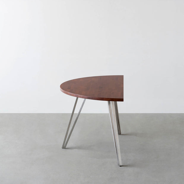 THE TABLE / 半円 × ラバーウッド × Stainless