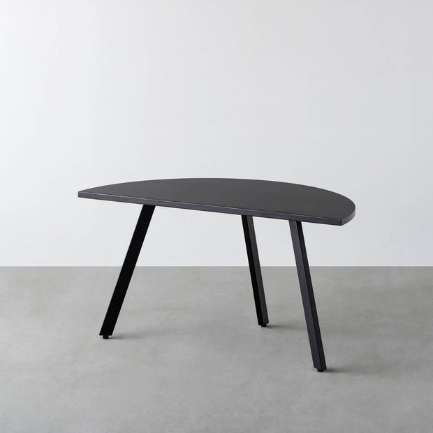 THE TABLE / 半円 × ラバーウッド × Black Steel