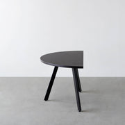 THE TABLE / 半円 × ラバーウッド × Black Steel