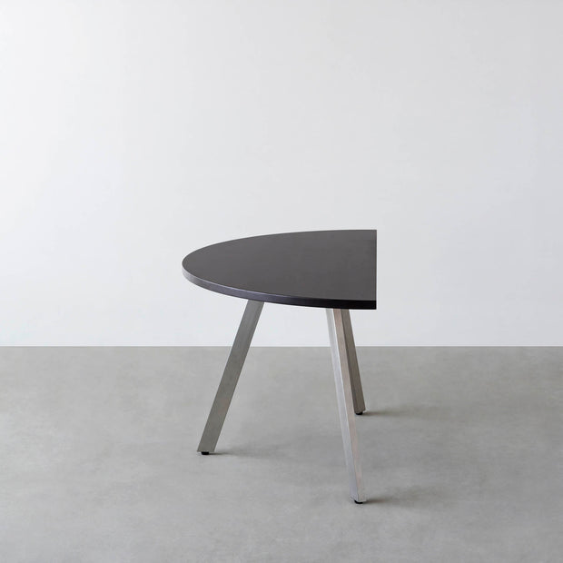 THE TABLE / 半円 × ラバーウッド × Stainless