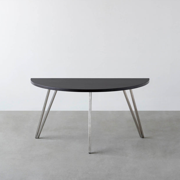 THE TABLE / 半円 × ラバーウッド × Stainless