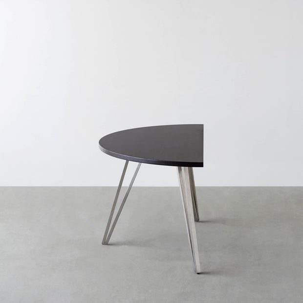 THE TABLE / 半円 × ラバーウッド × Stainless