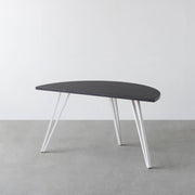 THE TABLE / 半円 × ラバーウッド × White Steel