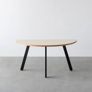 THE TABLE / 半円 × リノリウム 全32色 × Black Steel