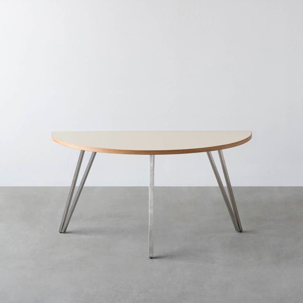 THE TABLE / 半円 × リノリウム 全32色 × Stainless