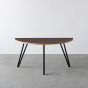 THE TABLE / 半円 × リノリウム 全32色 × Black Steel