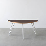 THE TABLE / 半円 × リノリウム 全32色 × White Steel
