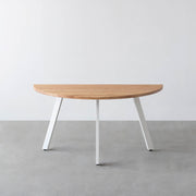 THE TABLE / 半円 × 無垢 ホワイトアッシュ × White Steel