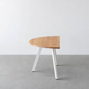 THE TABLE / 半円 × 無垢 ホワイトアッシュ × White Steel
