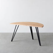 THE TABLE / 半円 × 無垢 ホワイトアッシュ × Black Steel