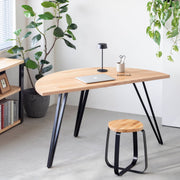 THE TABLE / 半円 × 無垢 ホワイトアッシュ × Black Steel