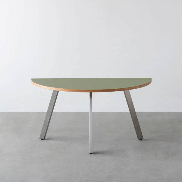 THE TABLE / 半円 × リノリウム 全32色 × Stainless