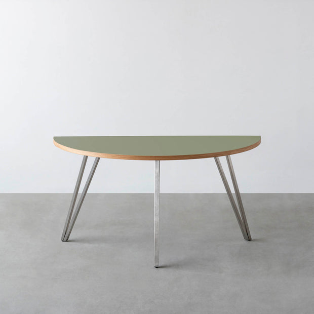 THE TABLE / 半円 × リノリウム 全32色 × Stainless