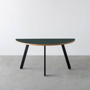 THE TABLE / 半円 × リノリウム 全32色 × Black Steel