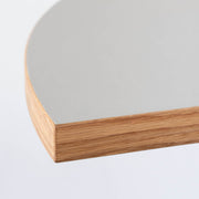 THE TABLE / 半円 × リノリウム 全32色 × Black Steel
