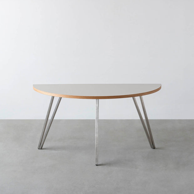 THE TABLE / 半円 × リノリウム 全32色 × Stainless