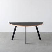 THE TABLE / 半円 × リノリウム 全32色 × Black Steel