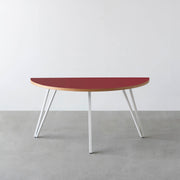 THE TABLE / 半円 × リノリウム 全32色 × White Steel
