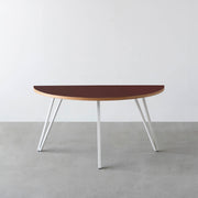 THE TABLE / 半円 × リノリウム 全32色 × White Steel