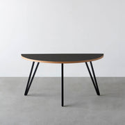 THE TABLE / 半円 × リノリウム 全32色 × Black Steel