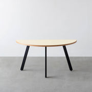 THE TABLE / 半円 × リノリウム 全32色 × Black Steel
