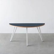 THE TABLE / 半円 × リノリウム 全32色 × White Steel