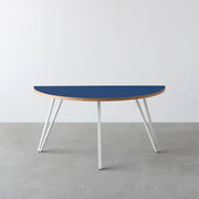 THE TABLE / 半円 × リノリウム 全32色 × White Steel