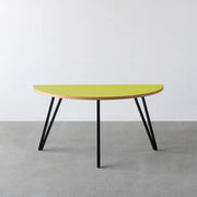 THE TABLE / 半円 × リノリウム 全32色 × Black Steel