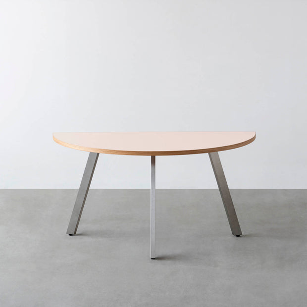 THE TABLE / 半円 × リノリウム 全32色 × Stainless