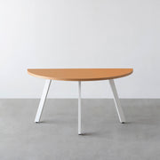 THE TABLE / 半円 × リノリウム 全32色 × White Steel
