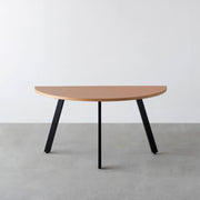THE TABLE / 半円 × リノリウム 全32色 × Black Steel