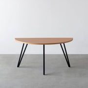 THE TABLE / 半円 × リノリウム 全32色 × Black Steel