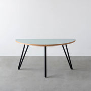 THE TABLE / 半円 × リノリウム 全32色 × Black Steel
