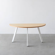 THE TABLE / 半円 × リノリウム 全32色 × White Steel