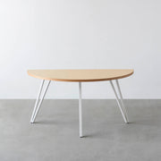 THE TABLE / 半円 × リノリウム 全32色 × White Steel