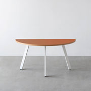 THE TABLE / 半円 × リノリウム 全32色 × White Steel