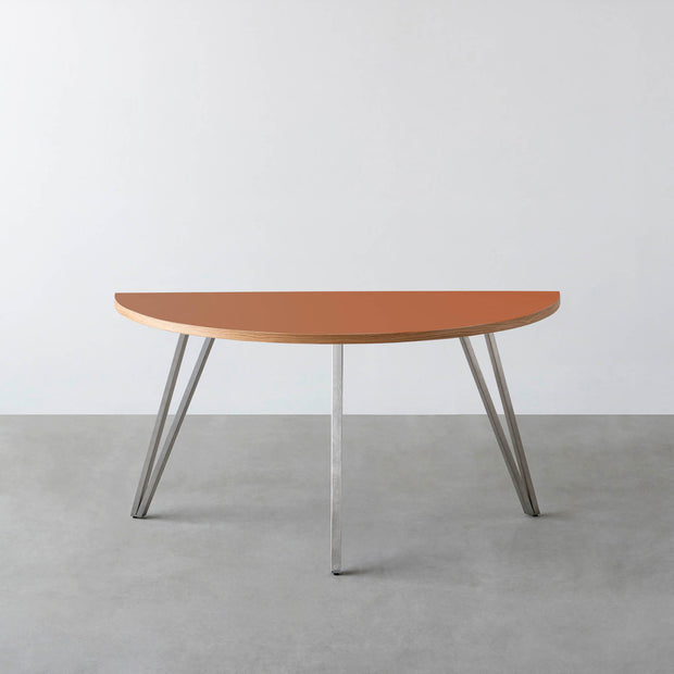 THE TABLE / 半円 × リノリウム 全32色 × Stainless